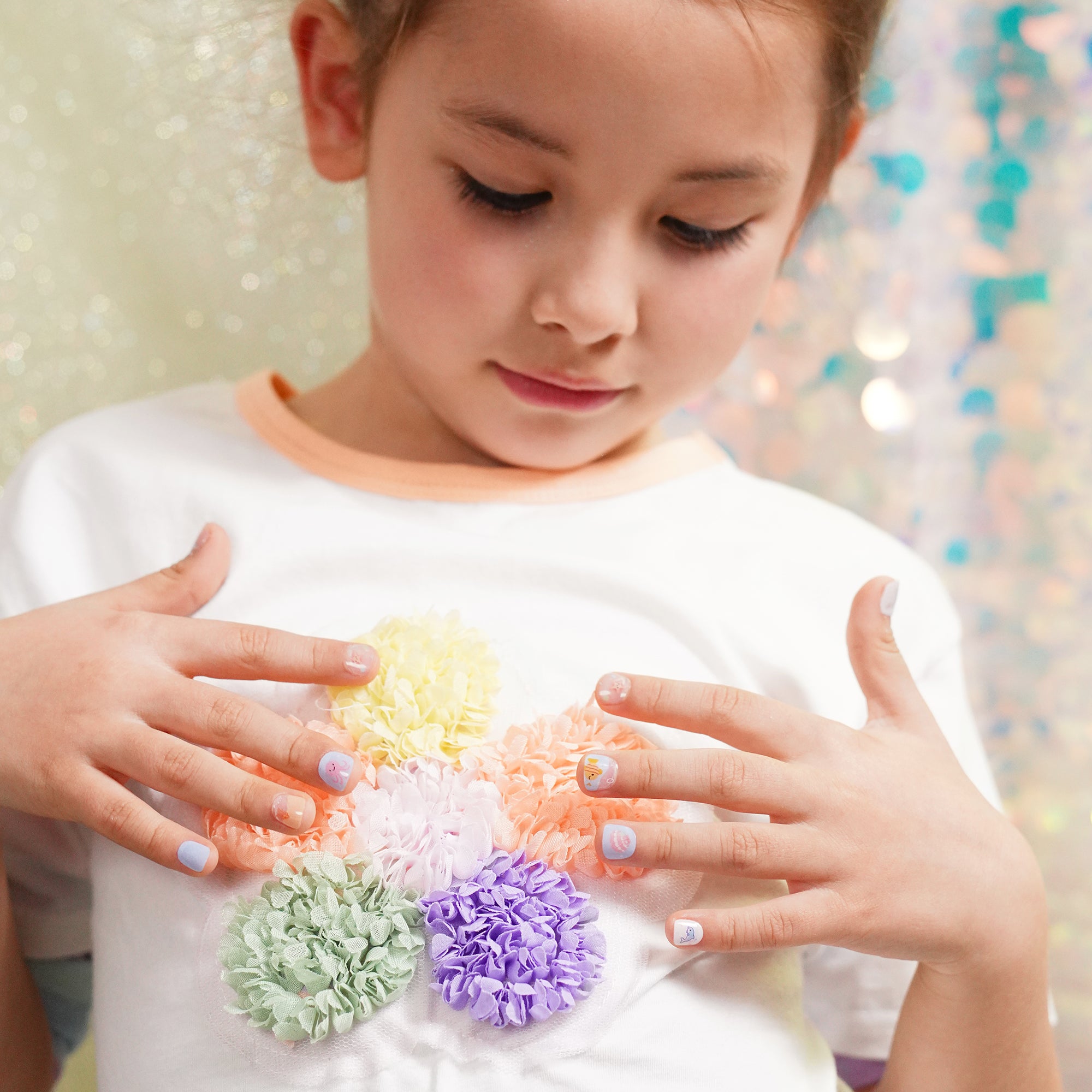 Shimmery Gel Nail Strips for Kids | Ocean Spark-2884