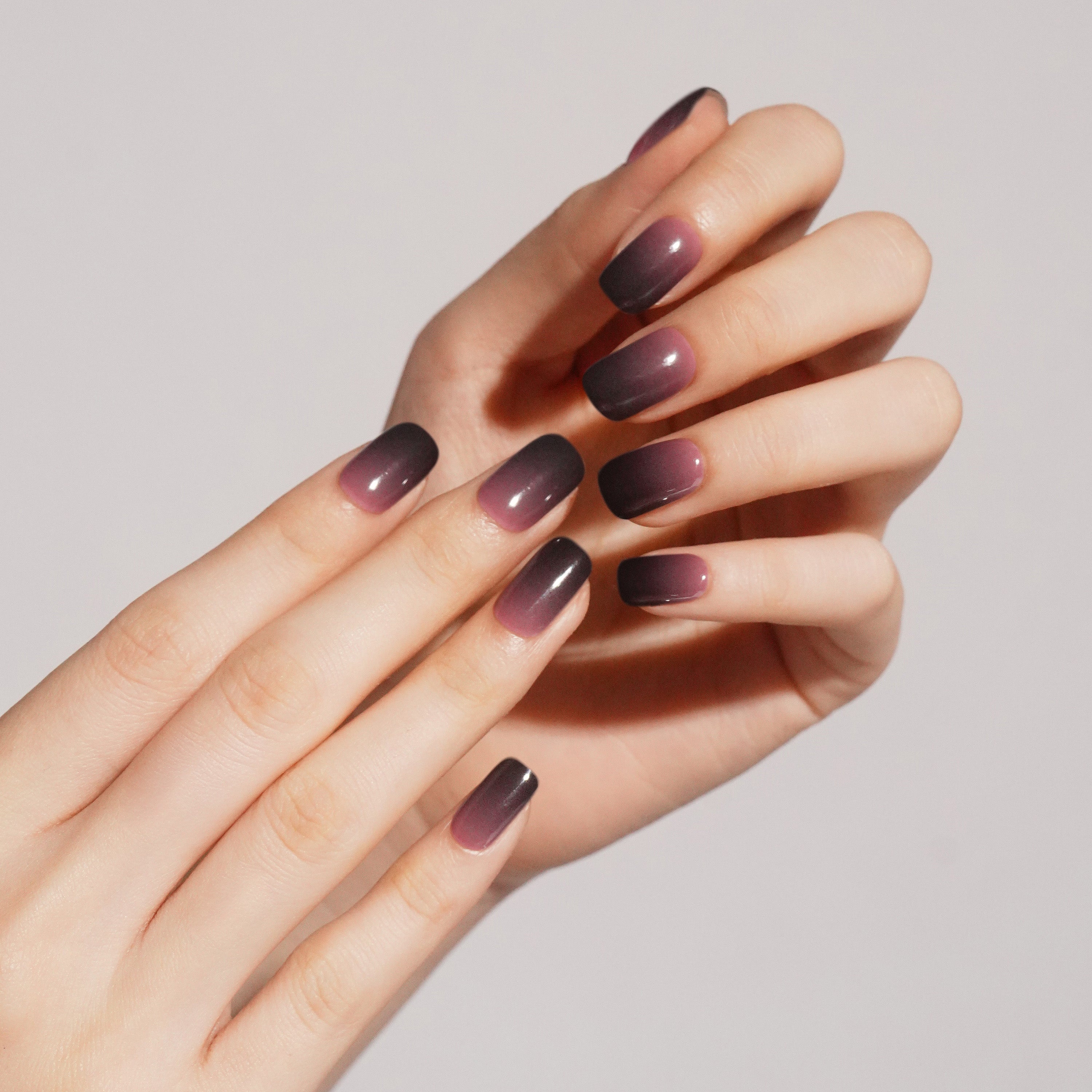 Muted Rose Pink Gel Nail Strips for an Elegant, Everyday Glow | Pink Shadow-2832