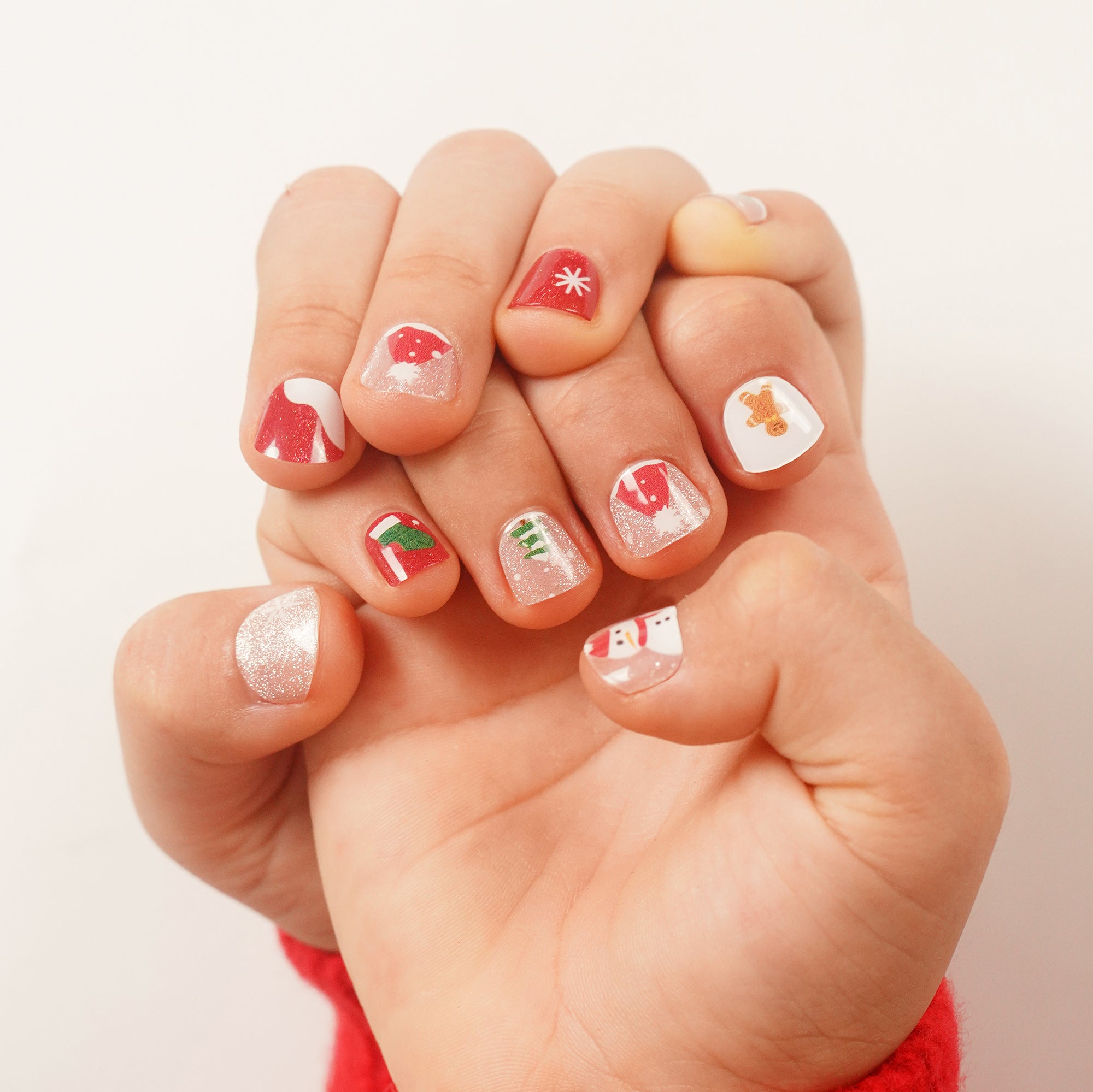 Festive Holiday Sparkle Kids’ Nail Wraps | Jingle & Glow-2854