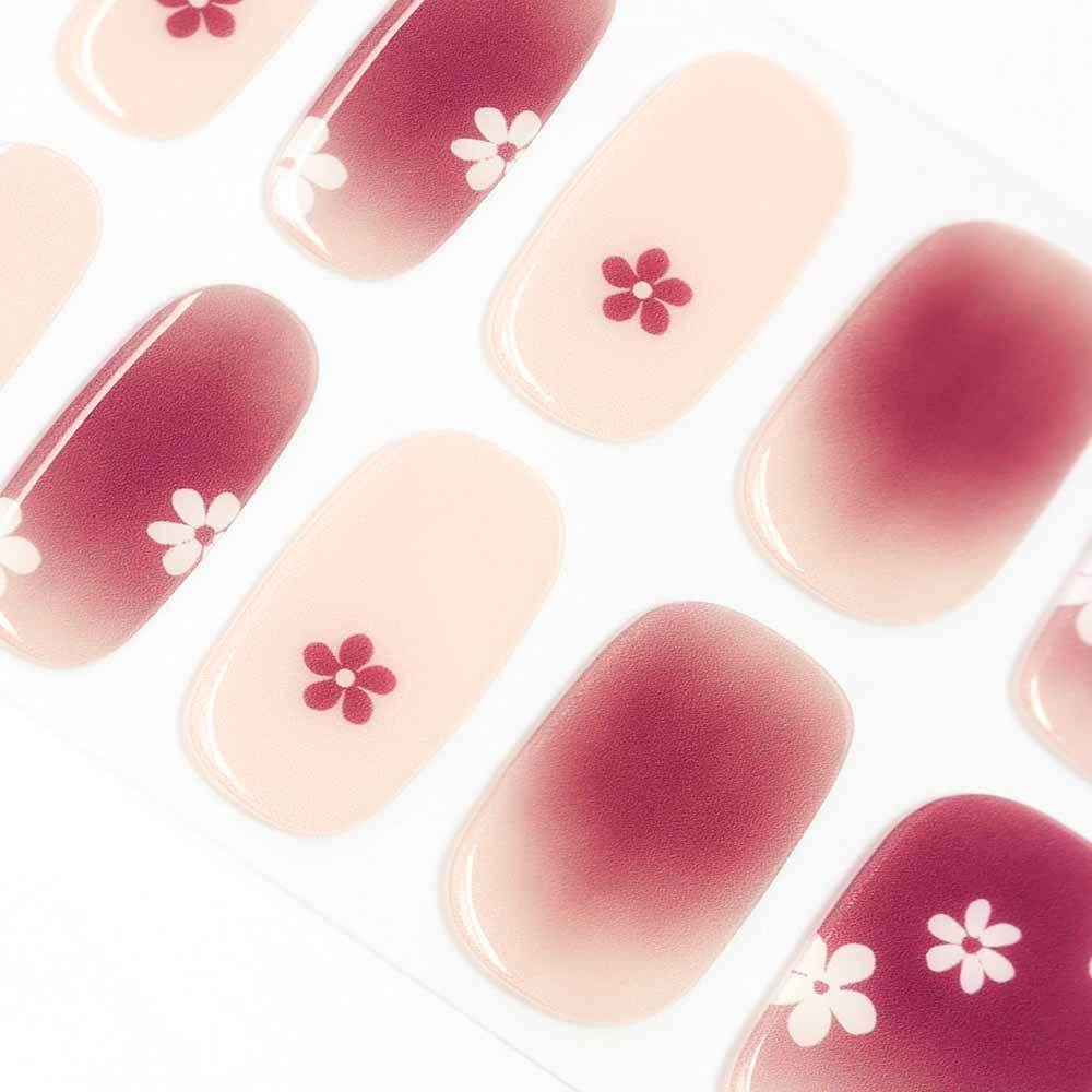 Red and Pink Flower Gel Nail Strips | Flower Fairy | Danni & Toni