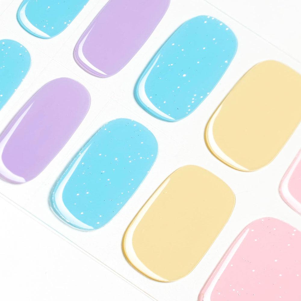 Candy-colored Solids Semi Cured Gel Nail Strips | Cotton Candy | Danni & Toni