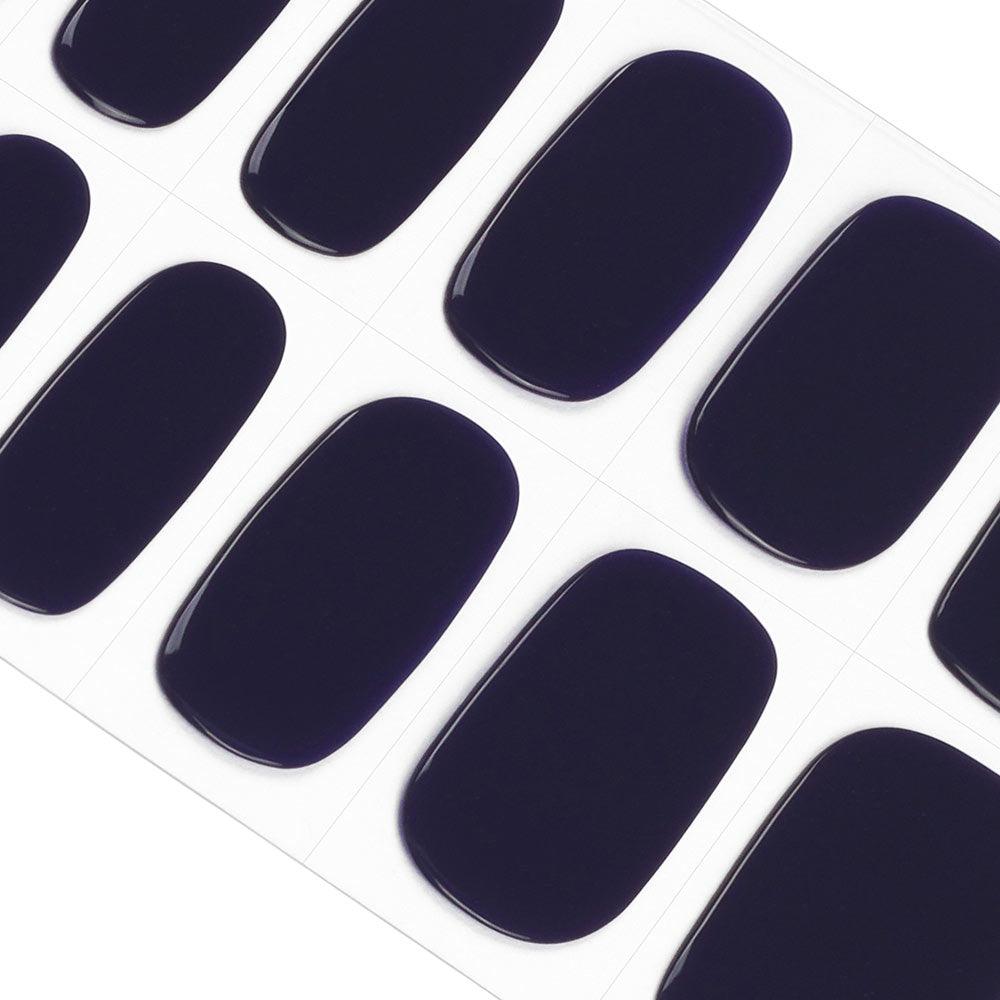 Solid Classic Dark Blue Gel Nail Stickers | In the Navy | Danni & Toni