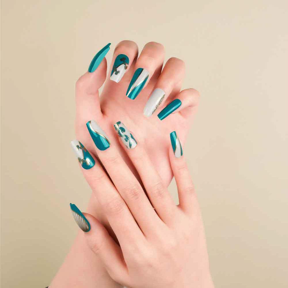 Chinese Cheongsam-inspired, QiPao Gel Nail Strips | Cheongsam | Danni & Toni