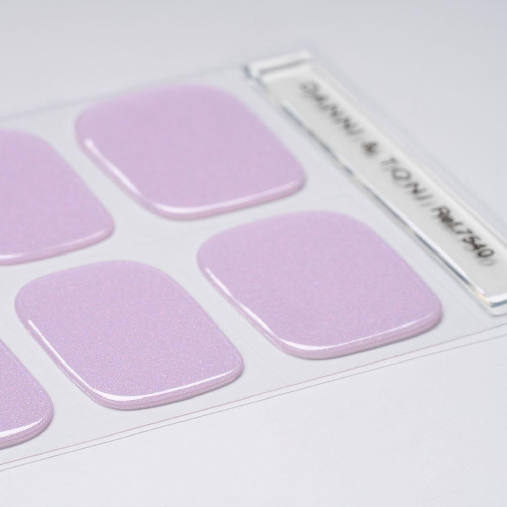Pearly Shimmering Purple Semi Cured Gel Nail Strips | Pearlescent Purple | Danni & Toni