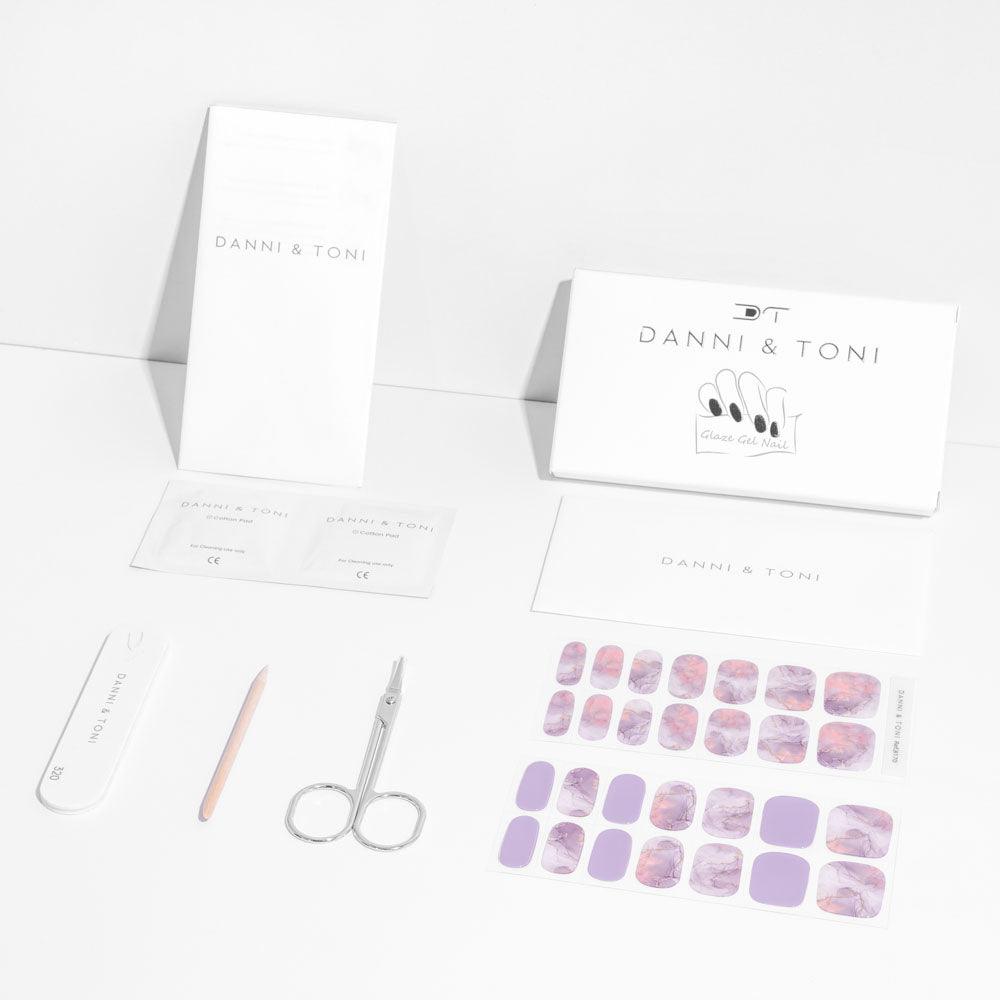 Purple Marble Gel Nail Strips | Misty Forest | Danni & Toni
