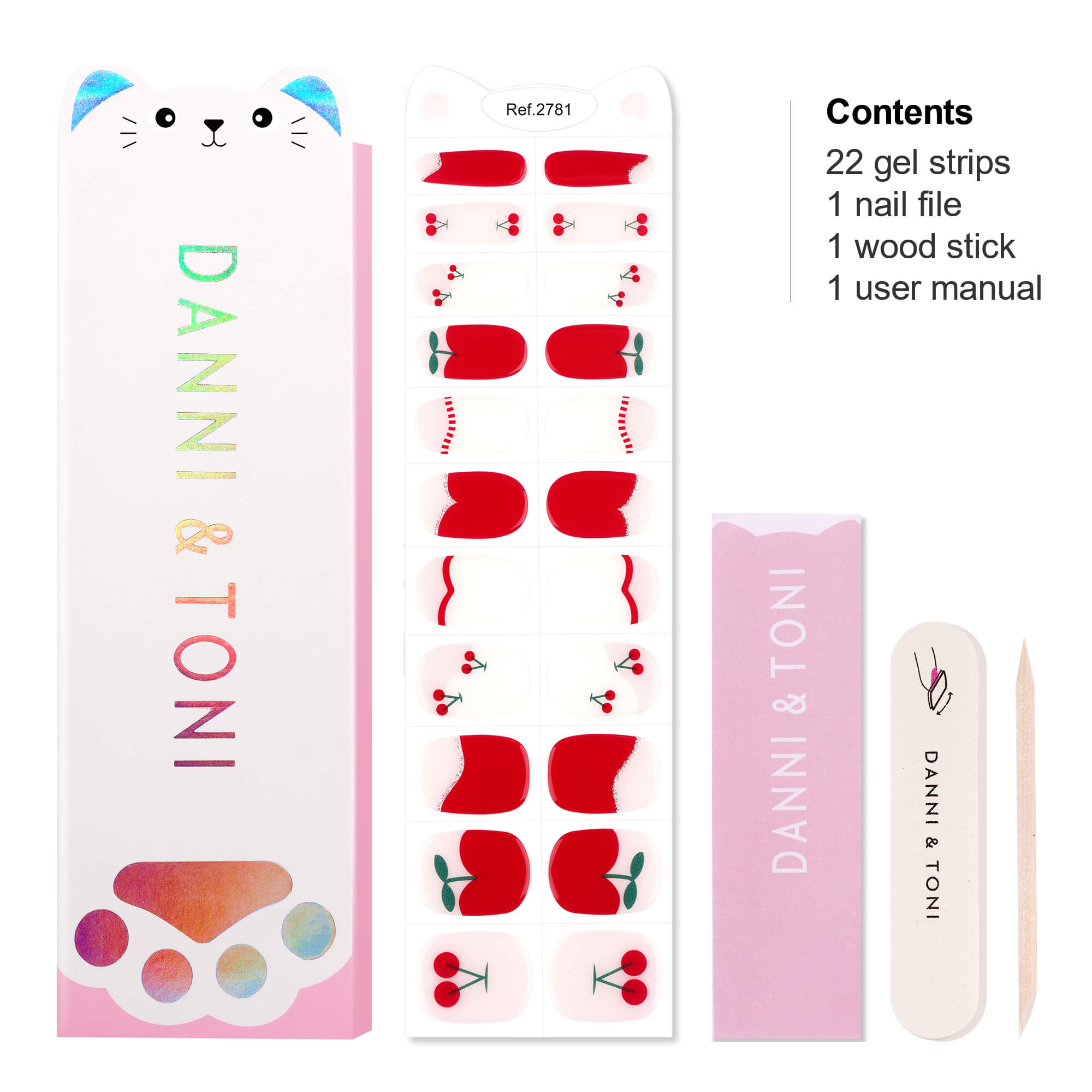 Sweet & Juicy Kids Nail Wraps | Cherries Pop - 2781