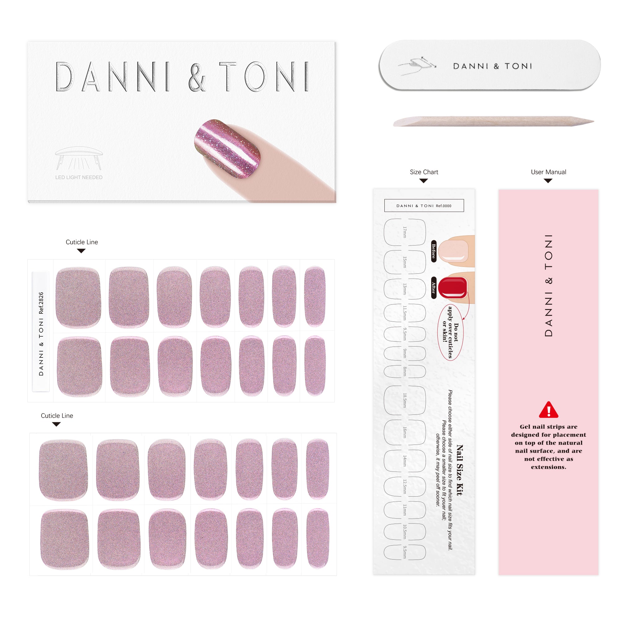 Shimmering Pearl Glow Gel Nail Strips for a Soft, Enchanting Look | Iridescent Charm-2826