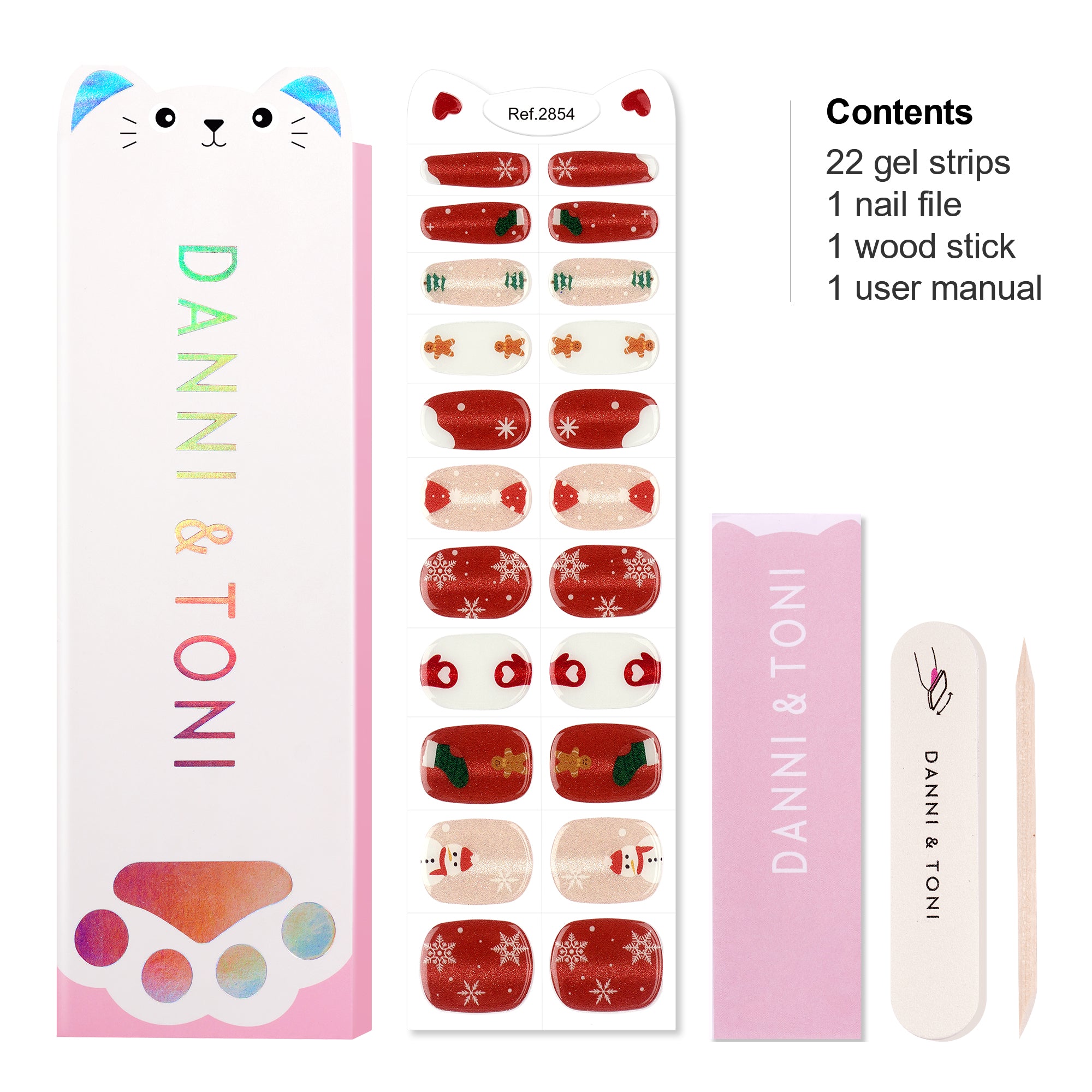 Festive Holiday Sparkle Kids’ Nail Wraps | Jingle & Glow-2854