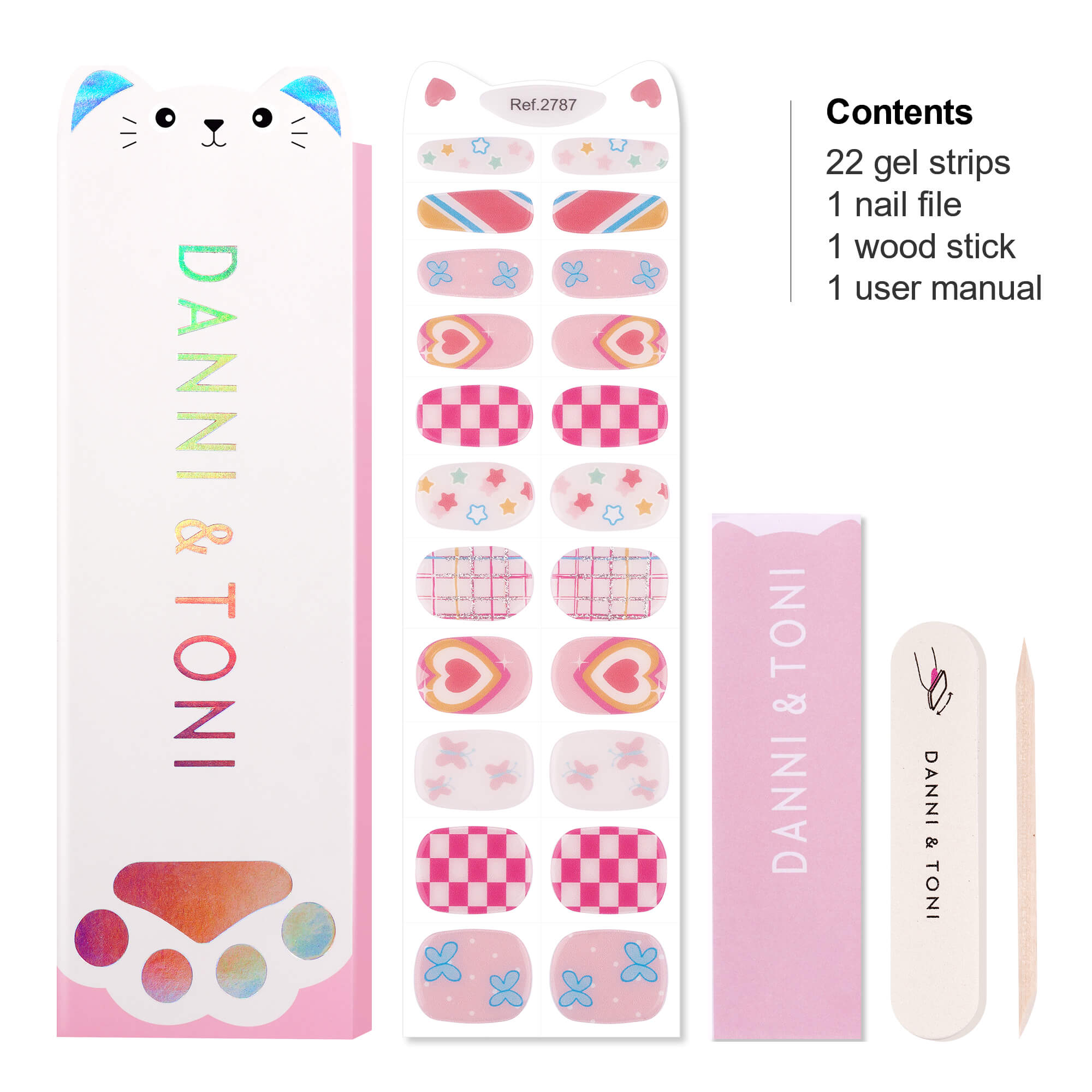 Heart & Butterfly Magic Kids Nail Wraps | Flutterheart - 2787