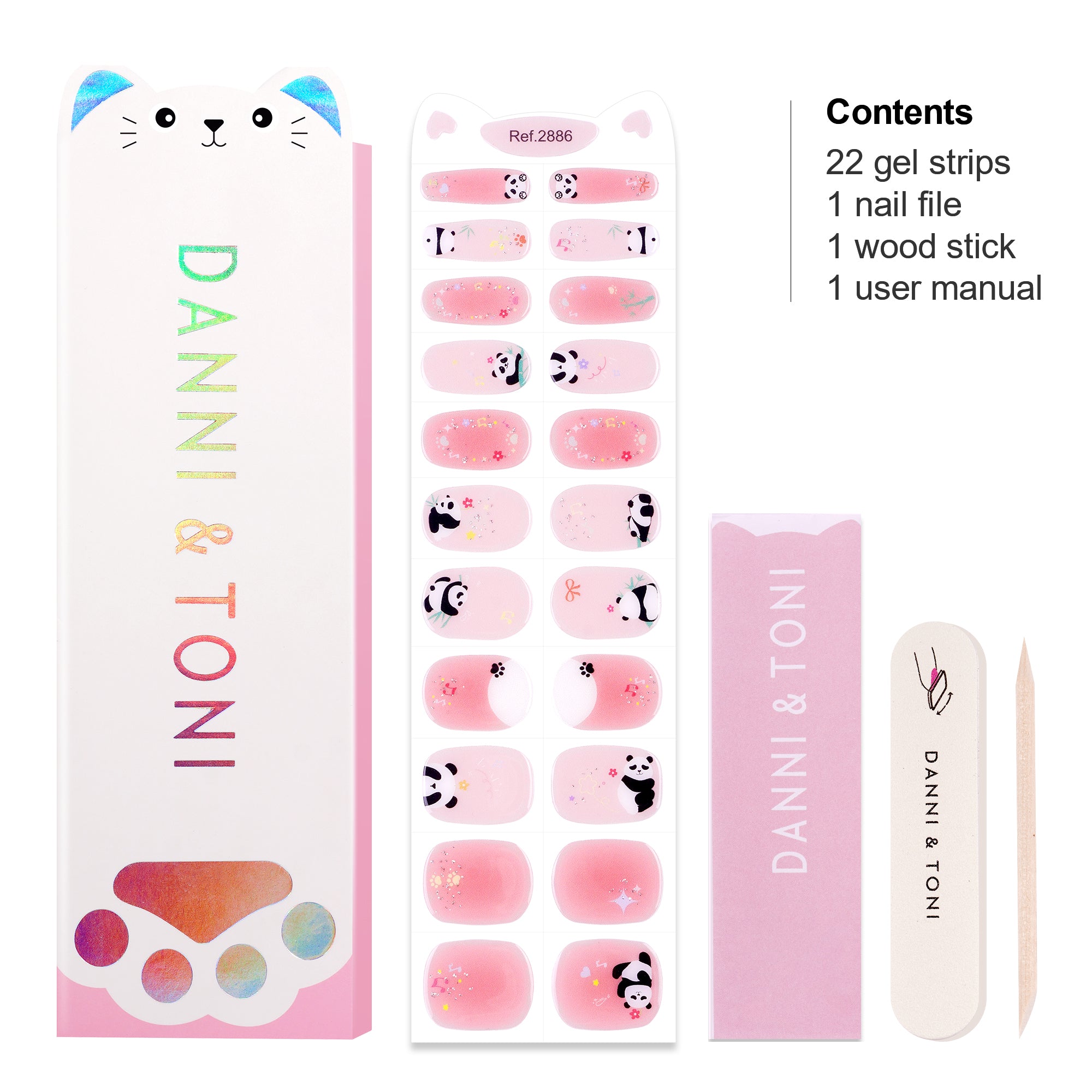 Cute & Playful Gel Nail Strips for Kids | Panda Pop-2886