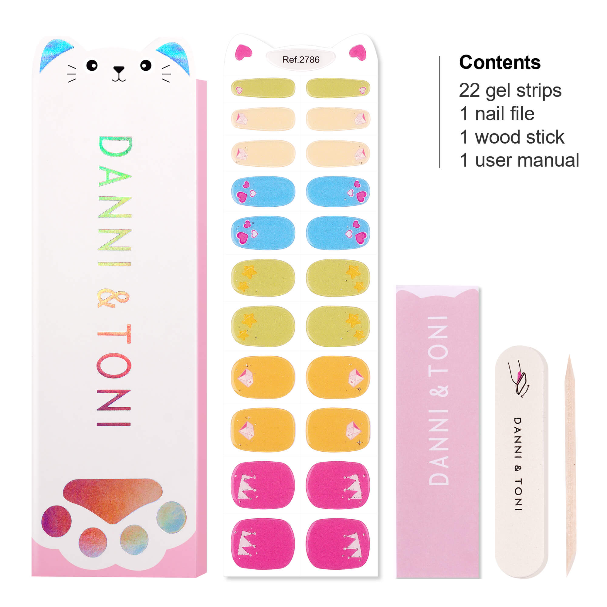Sparkly Princess Fun Kids Nail Wraps | Candy Crown - 2786