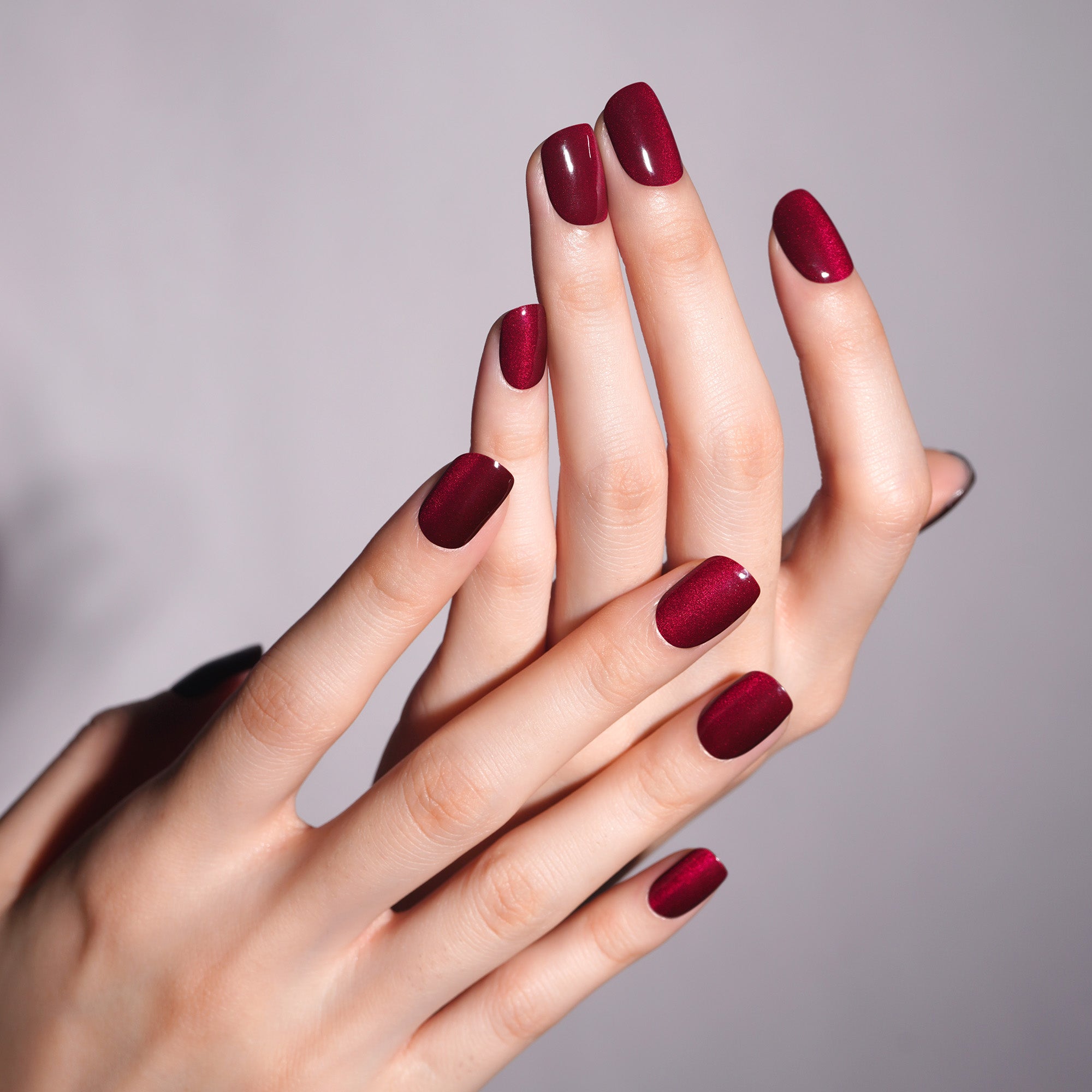 Deep Red Elegance Gel Nail Strips | Crimson Eclipse-2803