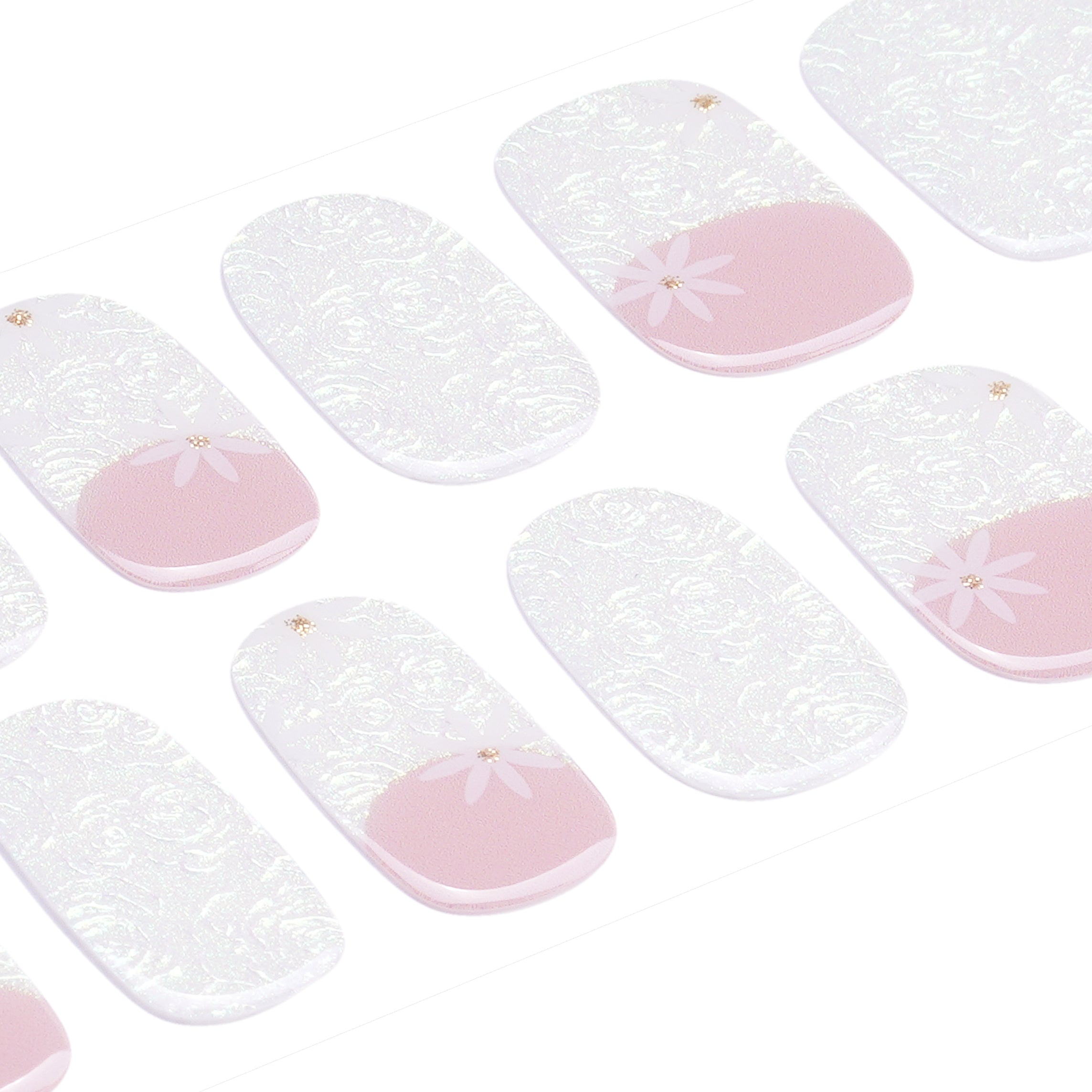 Feminine Flower Swirl Gel Nail Strips with a Light, Elegant Finish | Floral Swirl-2860