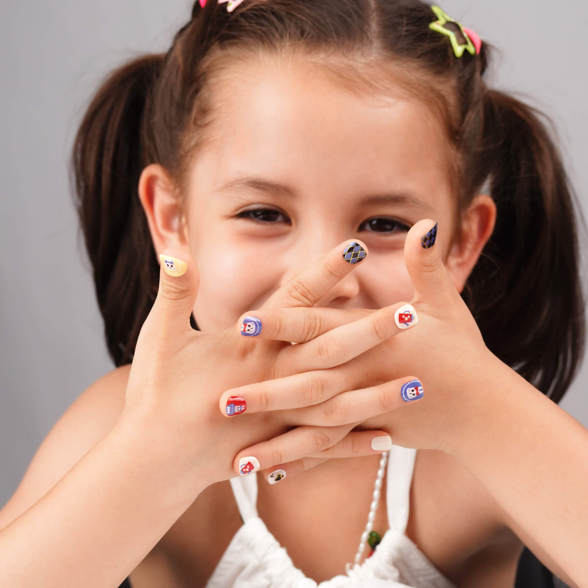 Elegant Jewel-Tone Kids Nail Wraps | Royal Sip - 2791