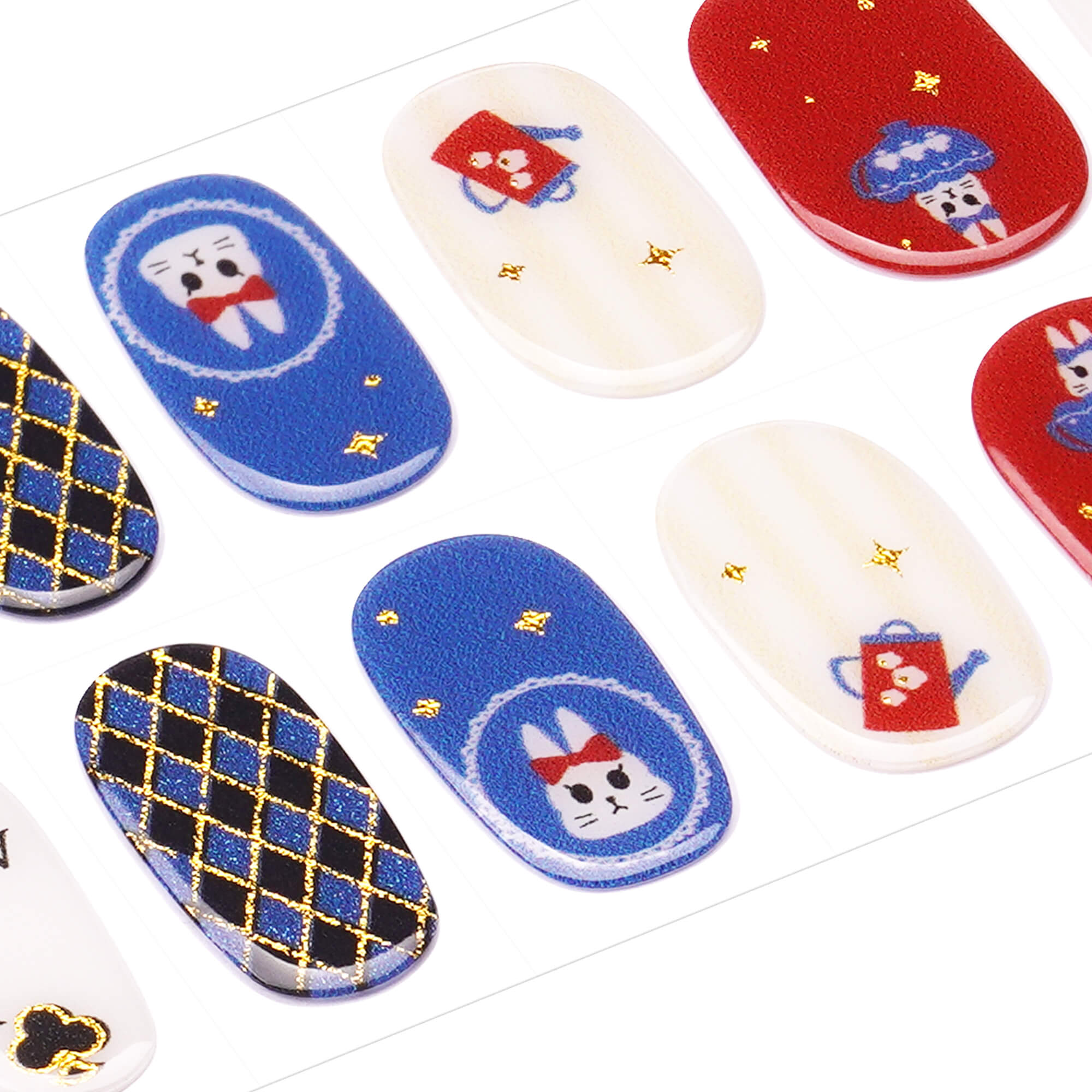 Elegant Jewel-Tone Kids Nail Wraps | Royal Sip - 2791