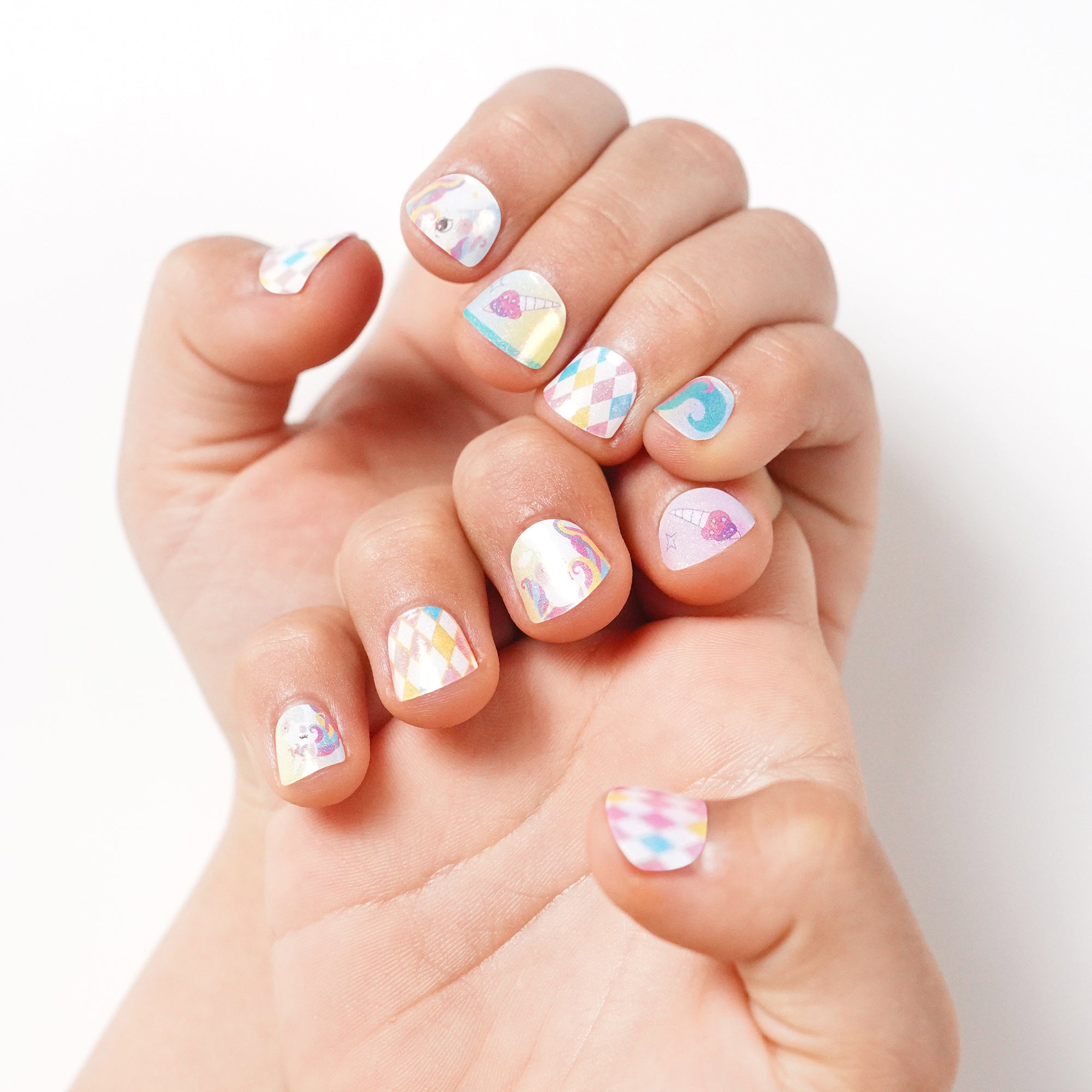 Magical Sparkling Gel Nail Strips for Kids | Unicorn Dash-2880