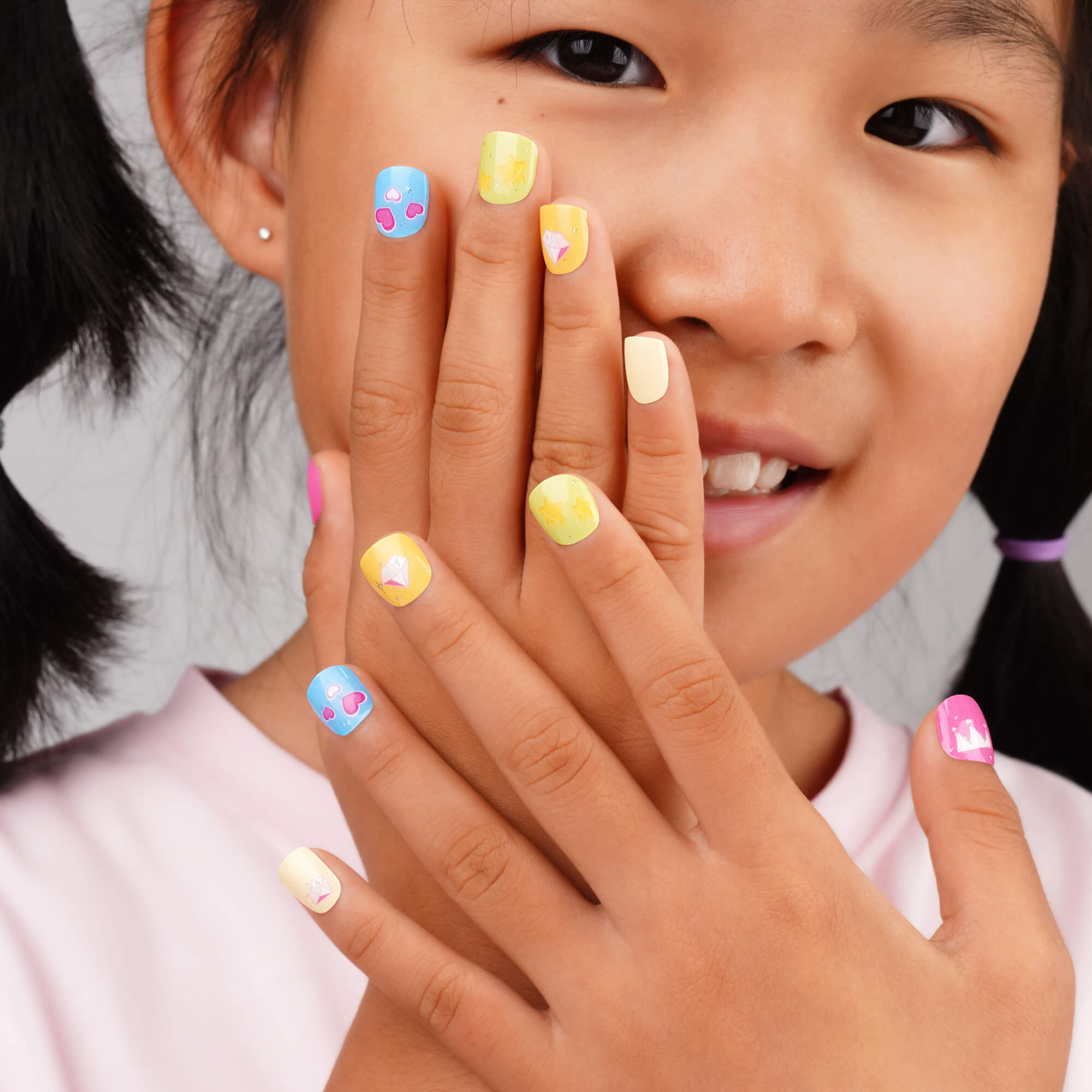 Sparkly Princess Fun Kids Nail Wraps | Candy Crown - 2786