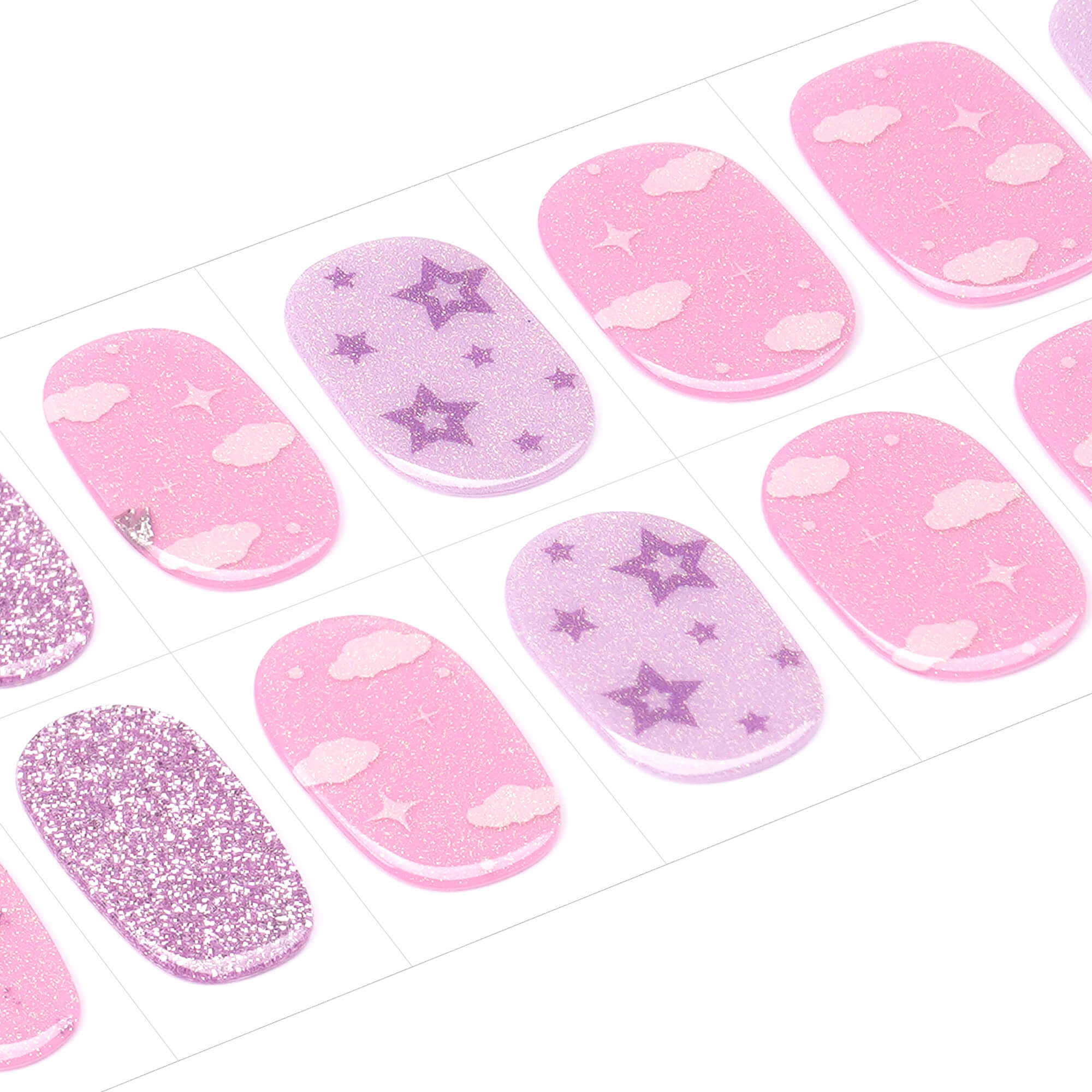 Magical Lavender Sparkle Kids Nail Wraps | Purple Dream - 2784