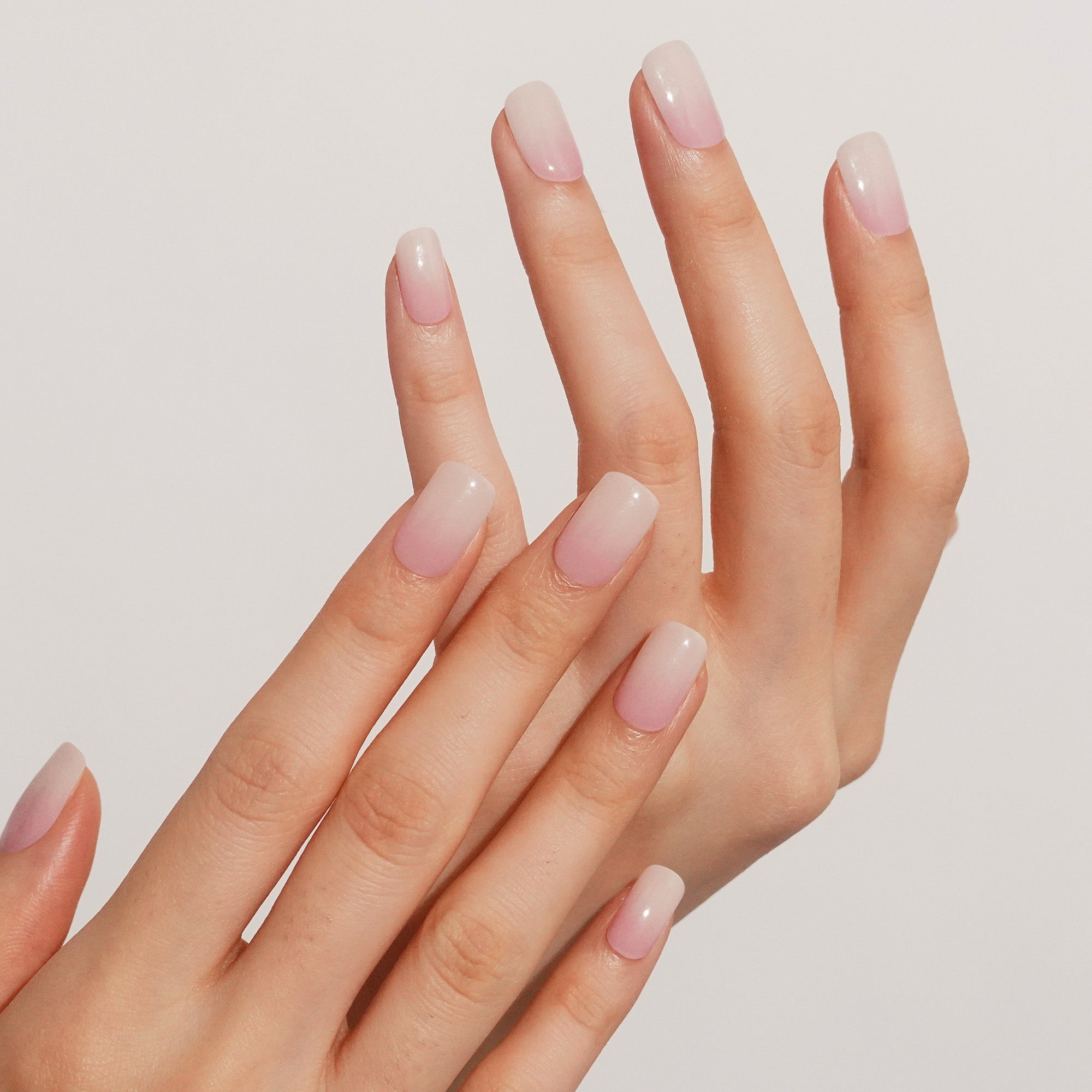 Soft Pink-to-White Gradient Gel Nail Strips for a Sweet, Natural Look | Baby Ombre-2823