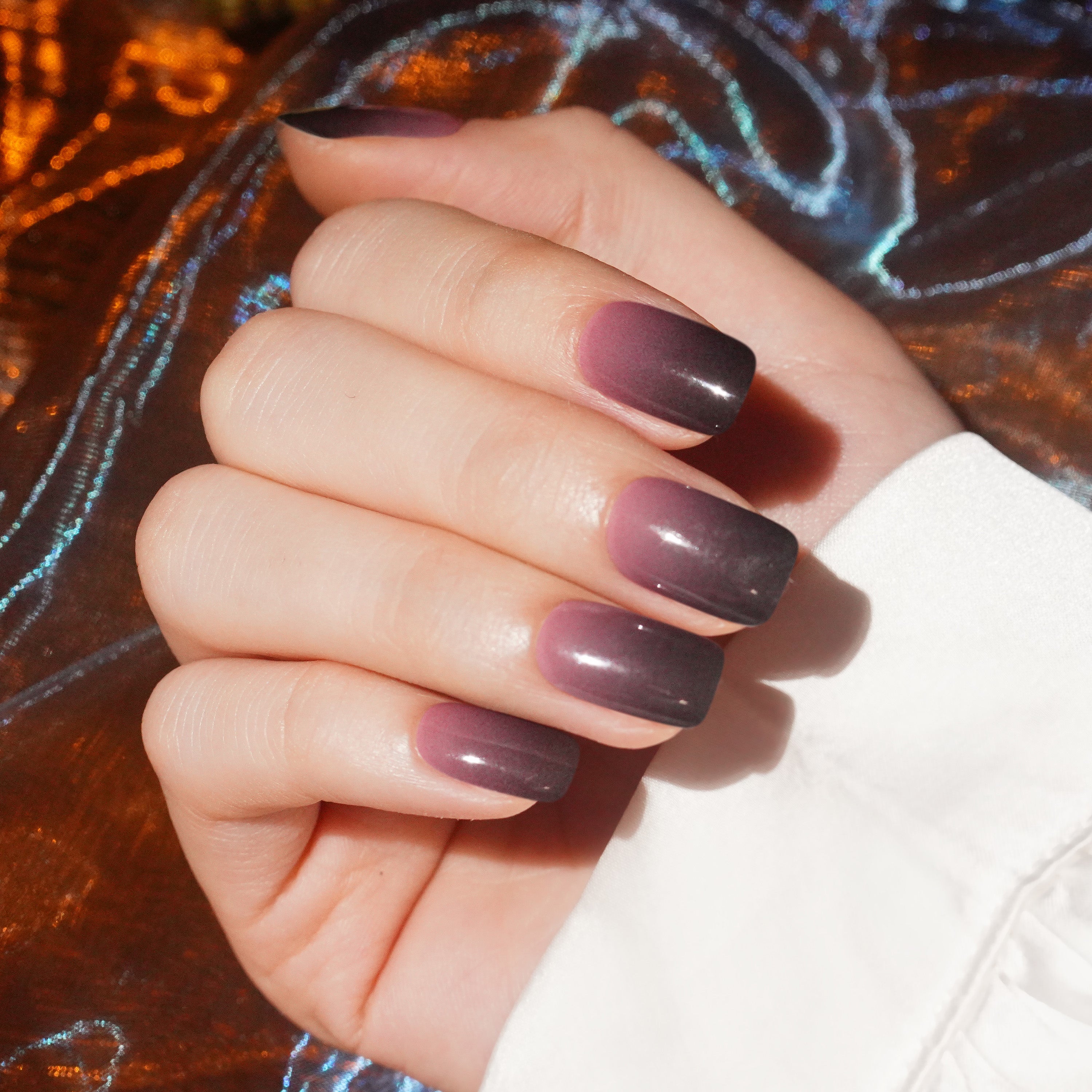 Muted Rose Pink Gel Nail Strips for an Elegant, Everyday Glow | Pink Shadow-2832