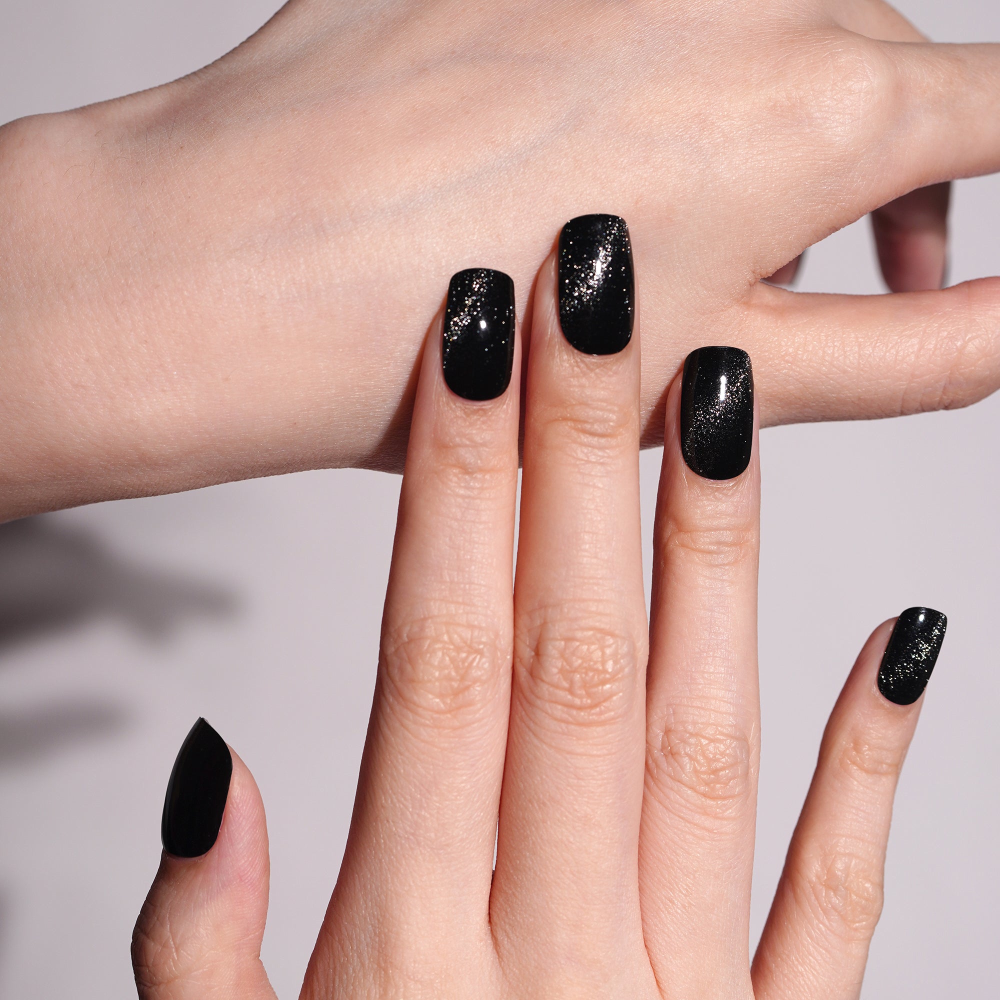 Starry Night Glitter Semi Cured Gel Nail Strips | Light the Dark - 3518