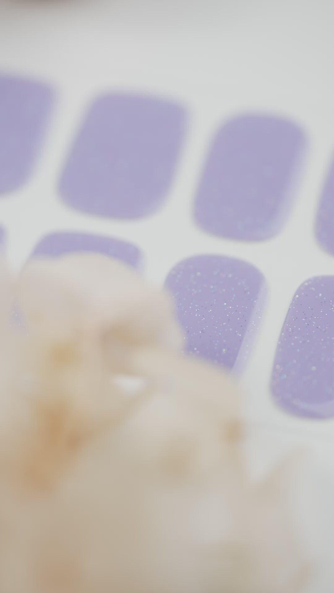 Lavendar Purple with Glitter Gel Nail Stickers | Blue Lagoon | Danni & Toni