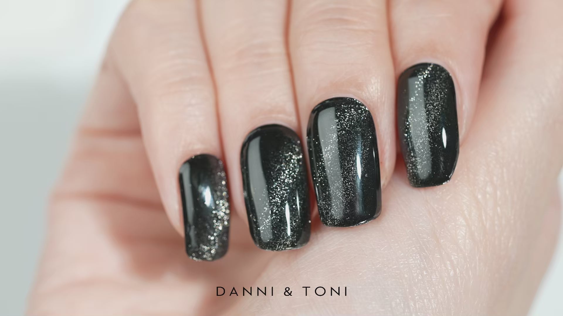 Starry Night Glitter Semi Cured Gel Nail Strips | Danni & Toni
