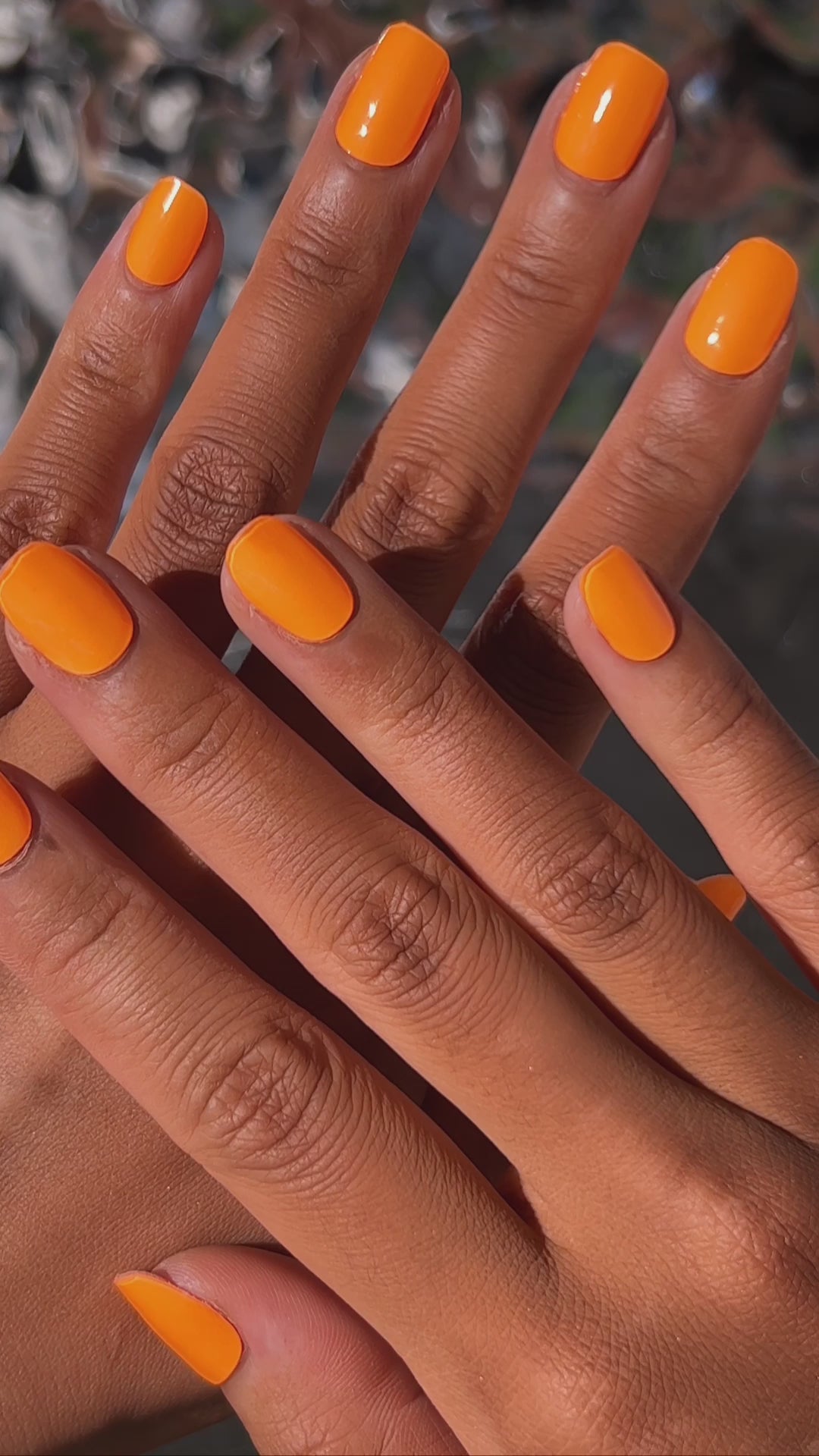 Neon-Orange Nails | POPSUGAR Beauty
