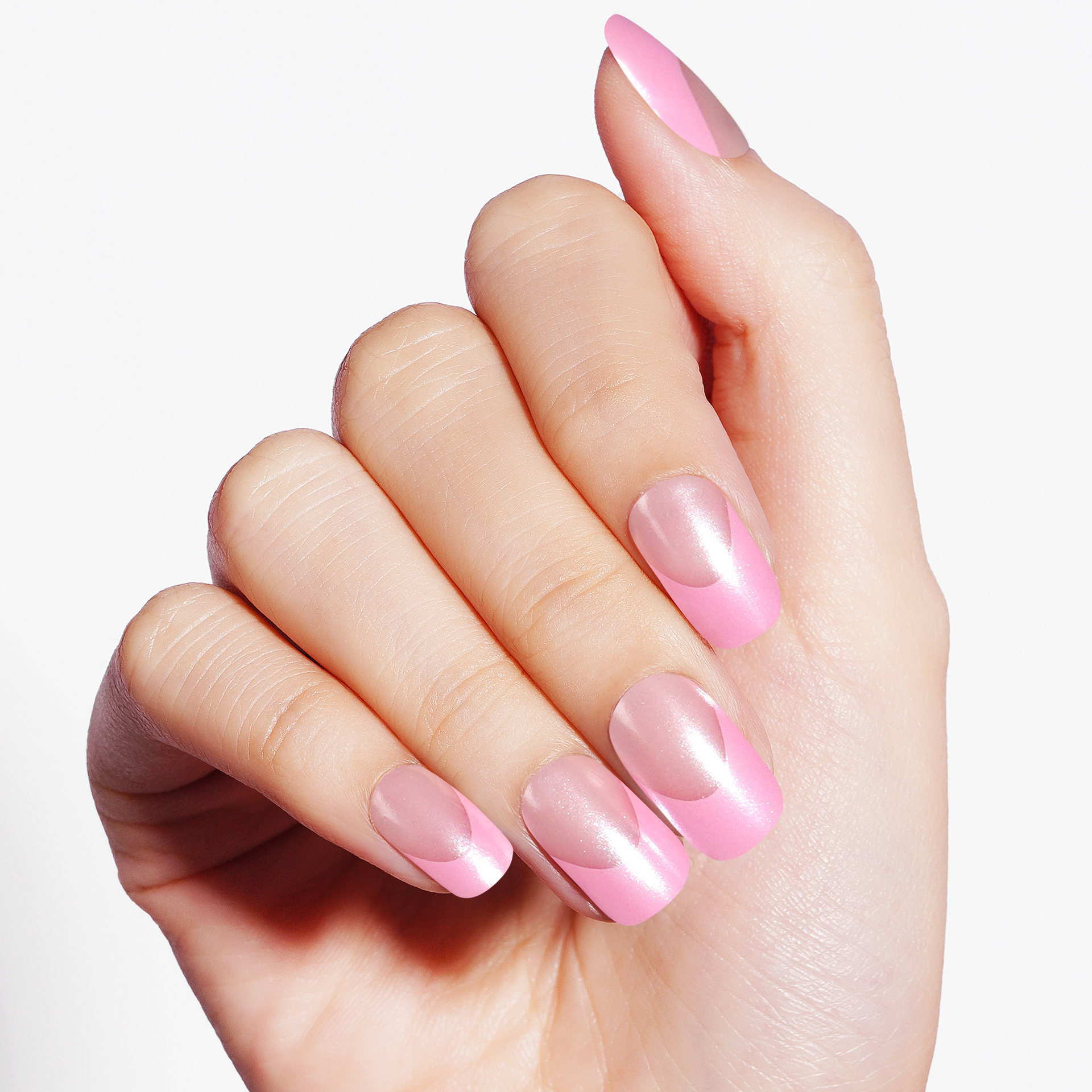 Summer Breeze Semi-Cured Gel Nail Strips | Rosé Veil - 2540