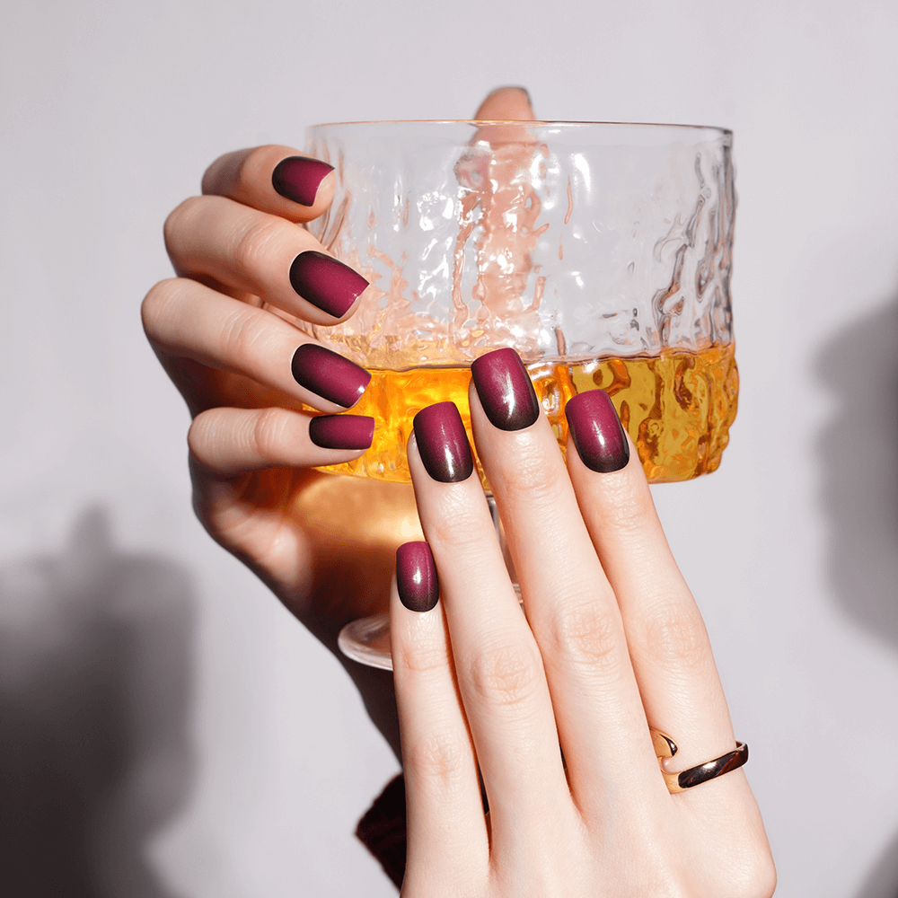 Deep Luxe Semi-Cured Gel Nail Strips | Midnight Velvet-2799