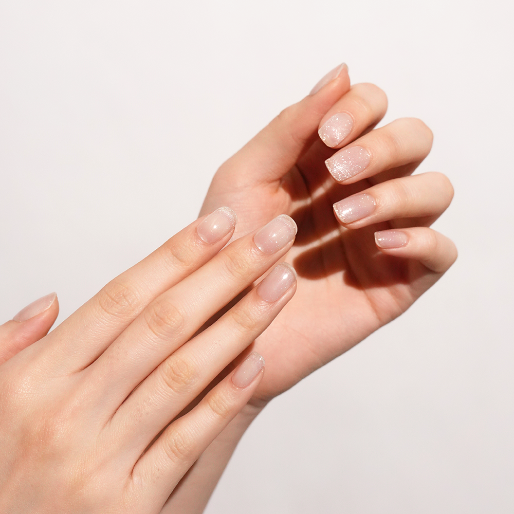 Sheer Milky Gel Nail Strips with a Soft Moonlit Glow | Lunar Sheer-2868